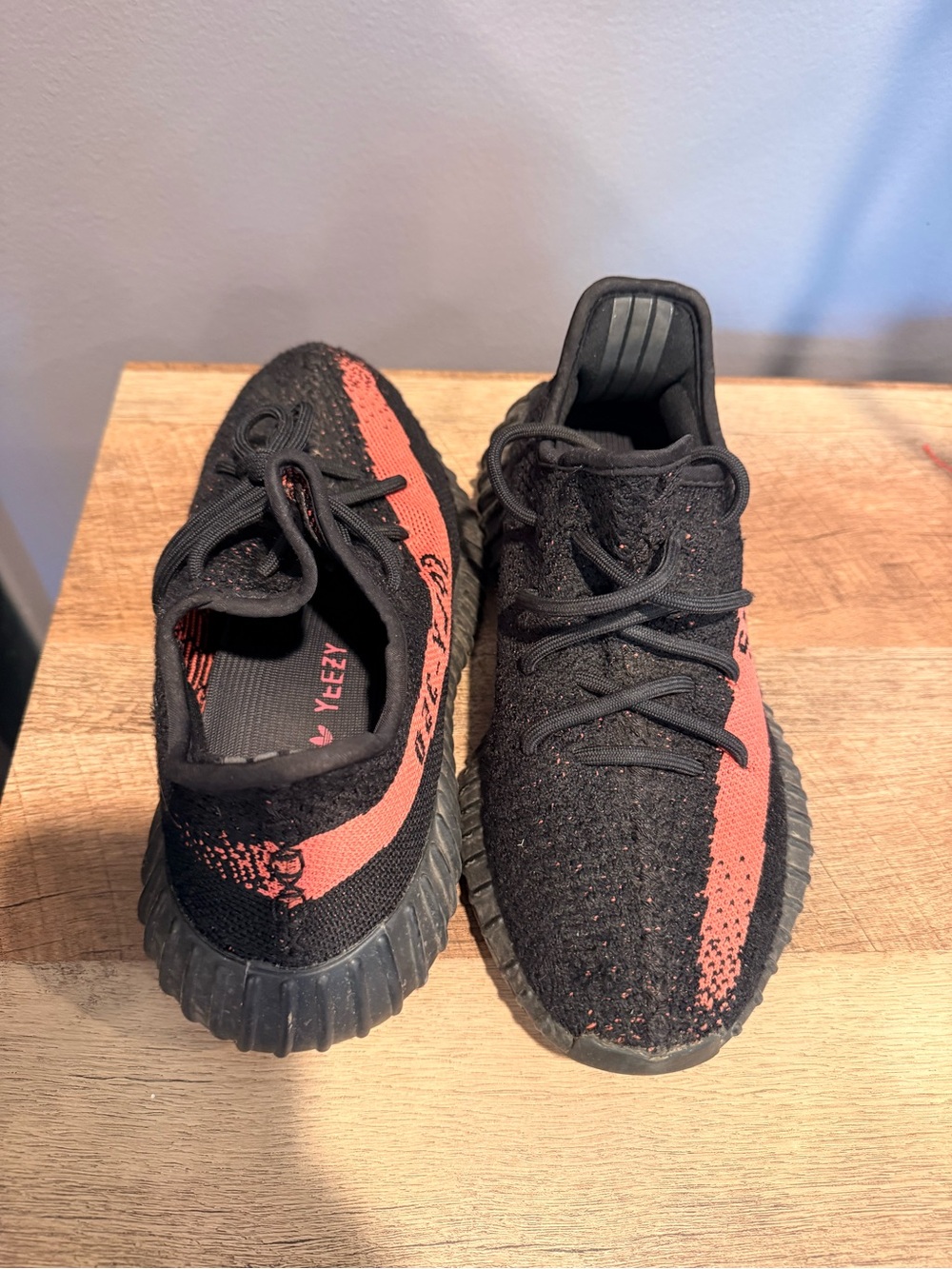 Adidas Yeezy Boost Size 5.5 Youth Red & Black
